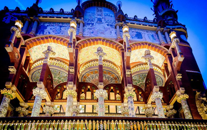 Palau de la Música Catalana iluminado