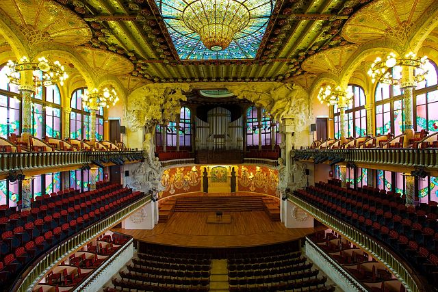 O auditório do Palau de la Música Catalana