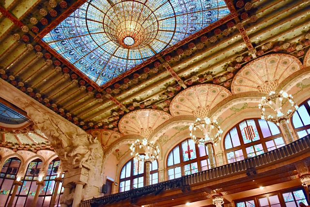 A beleza do Palau de la Musica Catalana