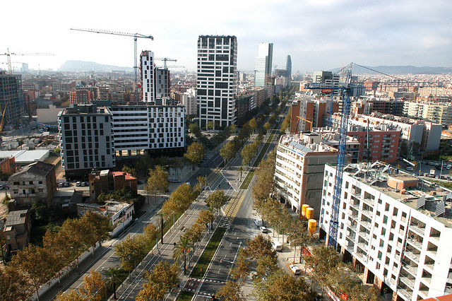 Imagem aérea da cidade de Barcelona