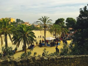 Imagem da Plaça de la Natura, no Parc Güell