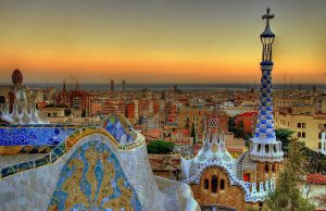 Imagem aérea do Parc Güell