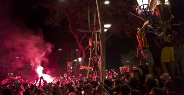 Celebração da torcida após uma vitória