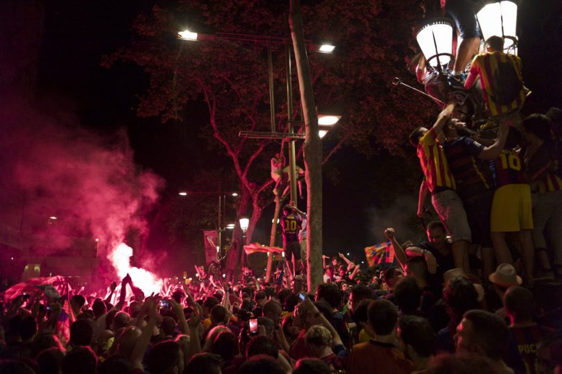 Celebração da torcida após uma vitória