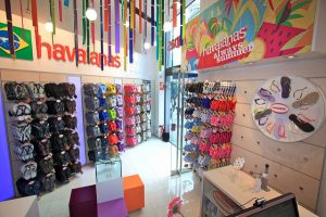 Loja das sandálias Havaianas em Barcelona