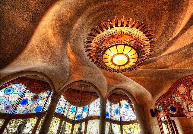 Parte interna da impressionante Casa Batlló