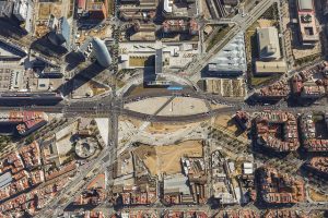 Vista panorâmica da Plaza de les Glòries