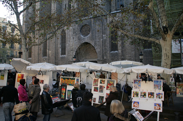 A Mostra d'Art - Pintors del Pi é uma das feiras de Barcelona de visita bastante recomendável