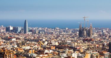 Imagem aérea da cidade de Barcelona