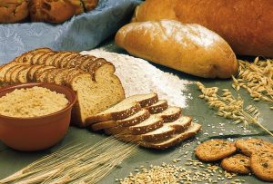 Fatias de pão espalhadas sobre mesa verde e iluminadas pela luz do Sol