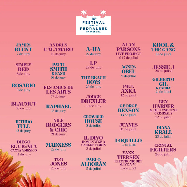 Line-up do Festival de Jardins de Pedralbes 2022