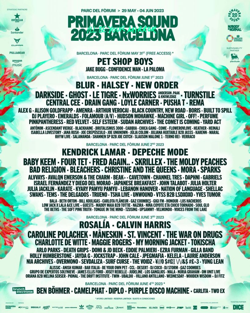 Primavera Sound Barcelona 2023 Datas, Bilhetes e Artistas