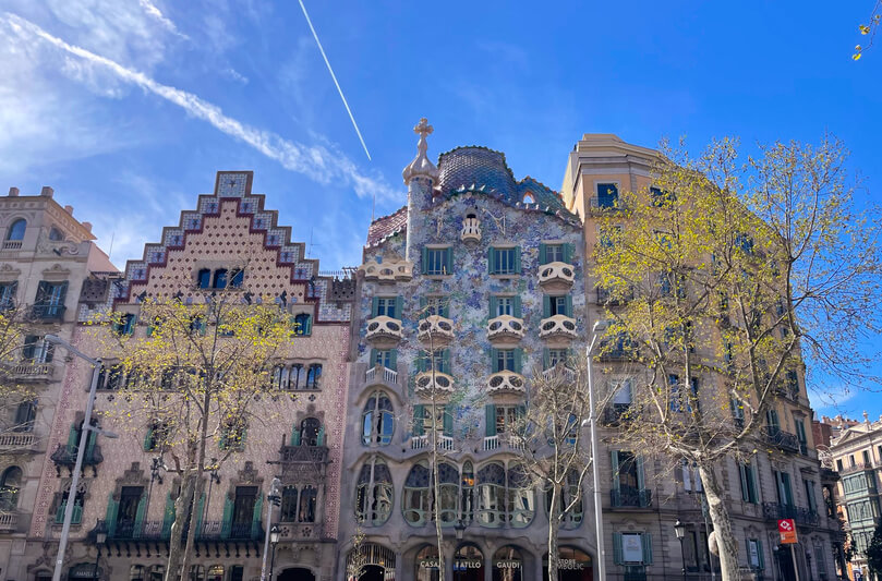 Edifícios modernistas em Barcelona